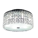 Glam Cobalt 3-light Brushed Chrome Ceiling Light by Hampton Bay