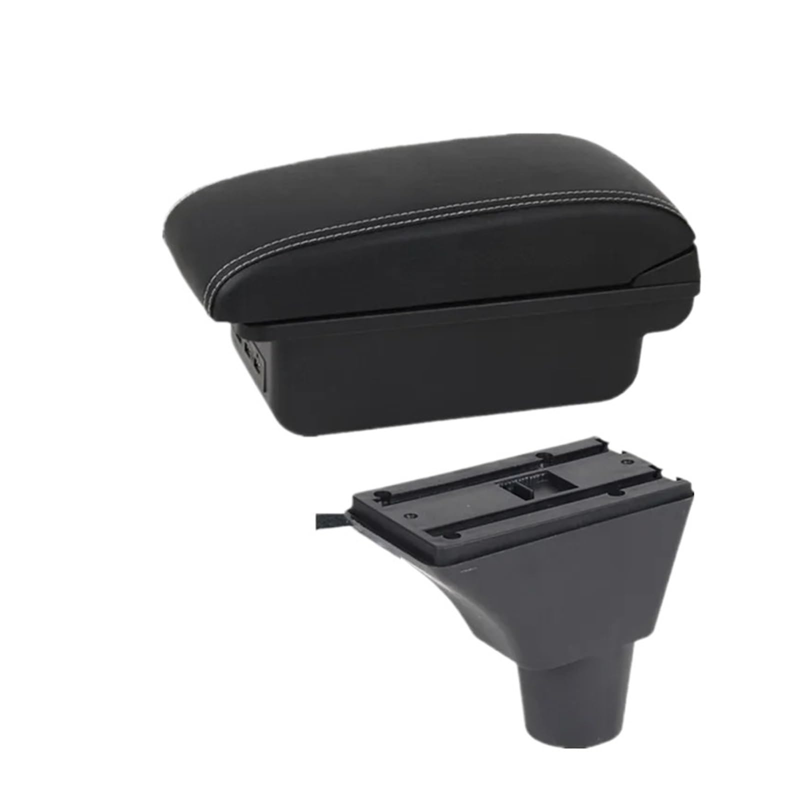 ONETREND Armrest For Sandero For Stepway For Dacia Car Armrest Box Central Storage Accessories Armrests Storage Box(B1 white line 3USB)