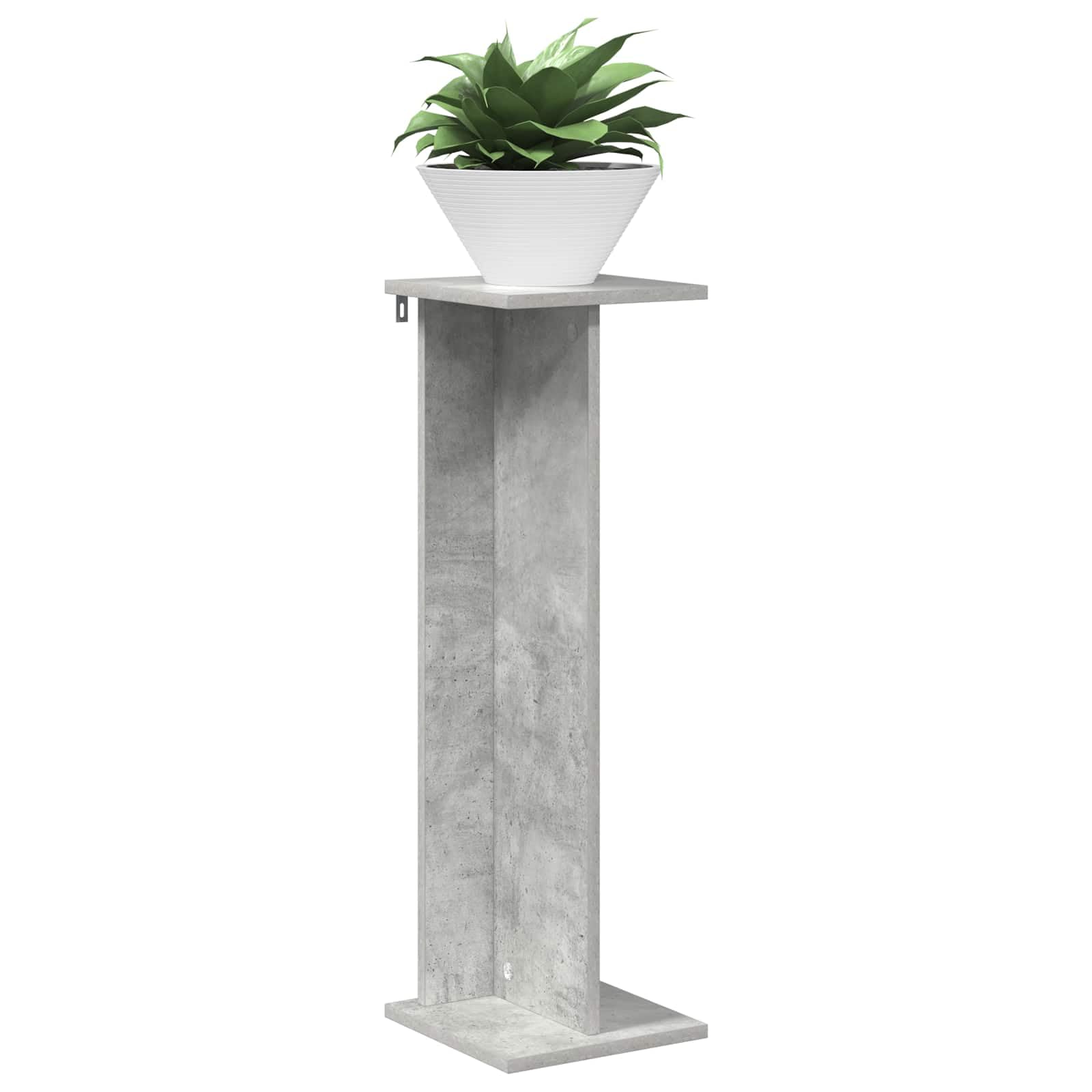 Juego de 2 soportes para plantas, taburetes para salón, color gris
