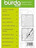 Burda Style Kopierfolie | Schnittmusterpapier | Transparent zum Abpausen | 4 Blätter 122 x 100 cm - Grün, Einheitsgröße