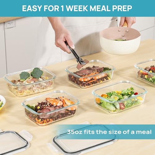 Vtopmart 8 Pack Glass Food Storage Containers with Lids — view 7