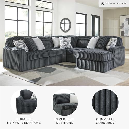 Image of Signature Design by Ashley 5-Piece U-Shaped Sectional with Chaise, Gray