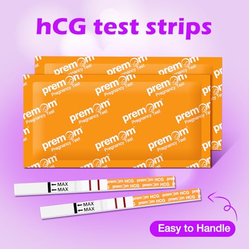 premom pregnancy test strips- 30 pack early detection pregnancy test kit powered by premom ovulation predictor ios and android app