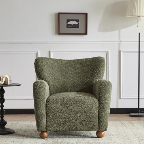 Christopher Knight Home Lindy Wingback Accent Chair, Upholstered Armchair with Rounded...