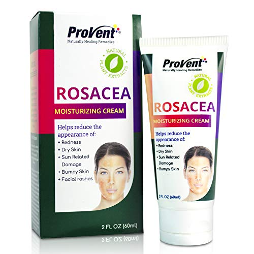 ProVent Rosacea Moisturizing Cream for Rosacea, Sun-Related Damage, Age Spots and Facial Rashes. Helps reduce the appearance of Redness, Dry Skin, Sun Damage, Bumpy Skin, Facial Rashes, Irritated Skin