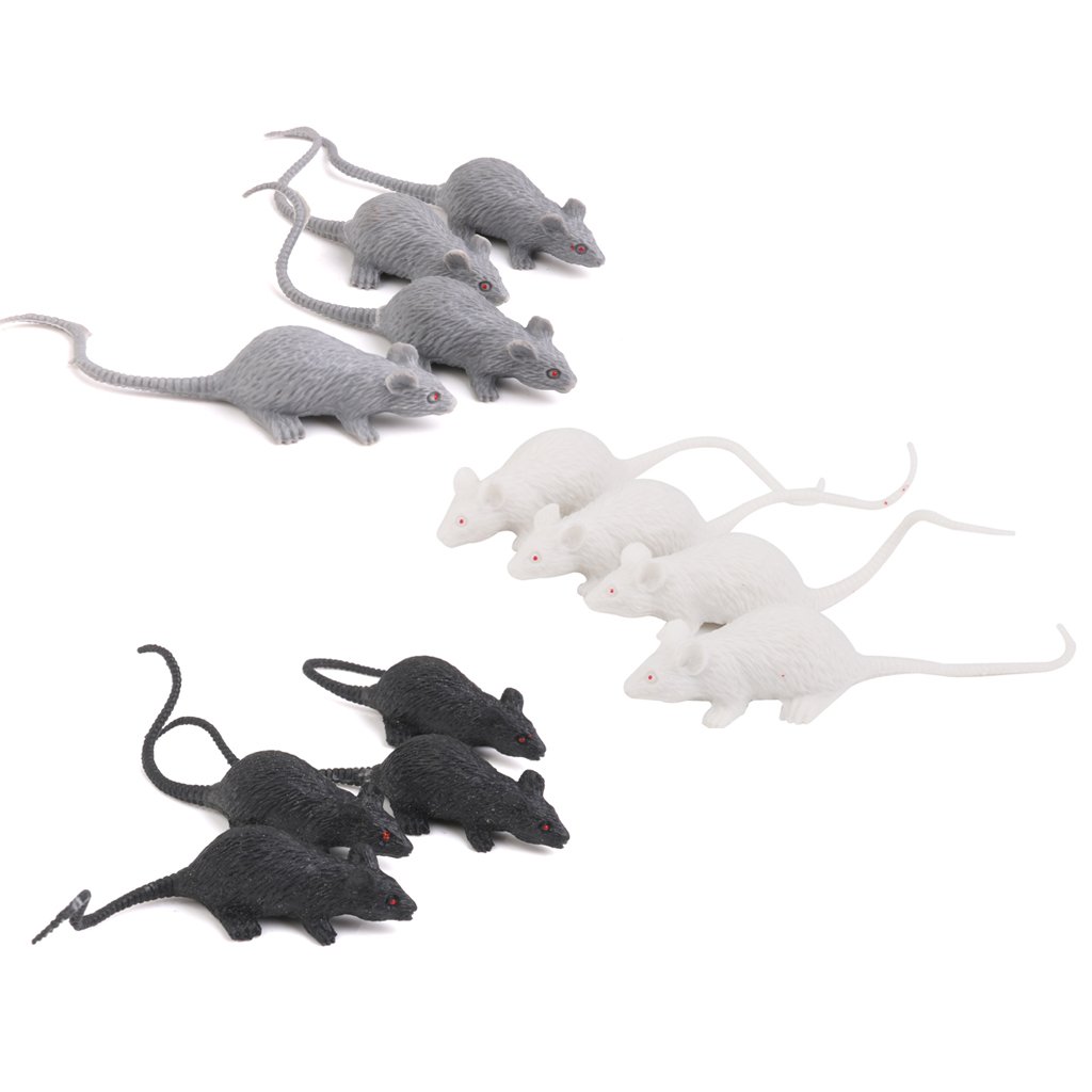Trendy Retail G4Plastic Artificial Mouse Animals Model Toy 12pcs