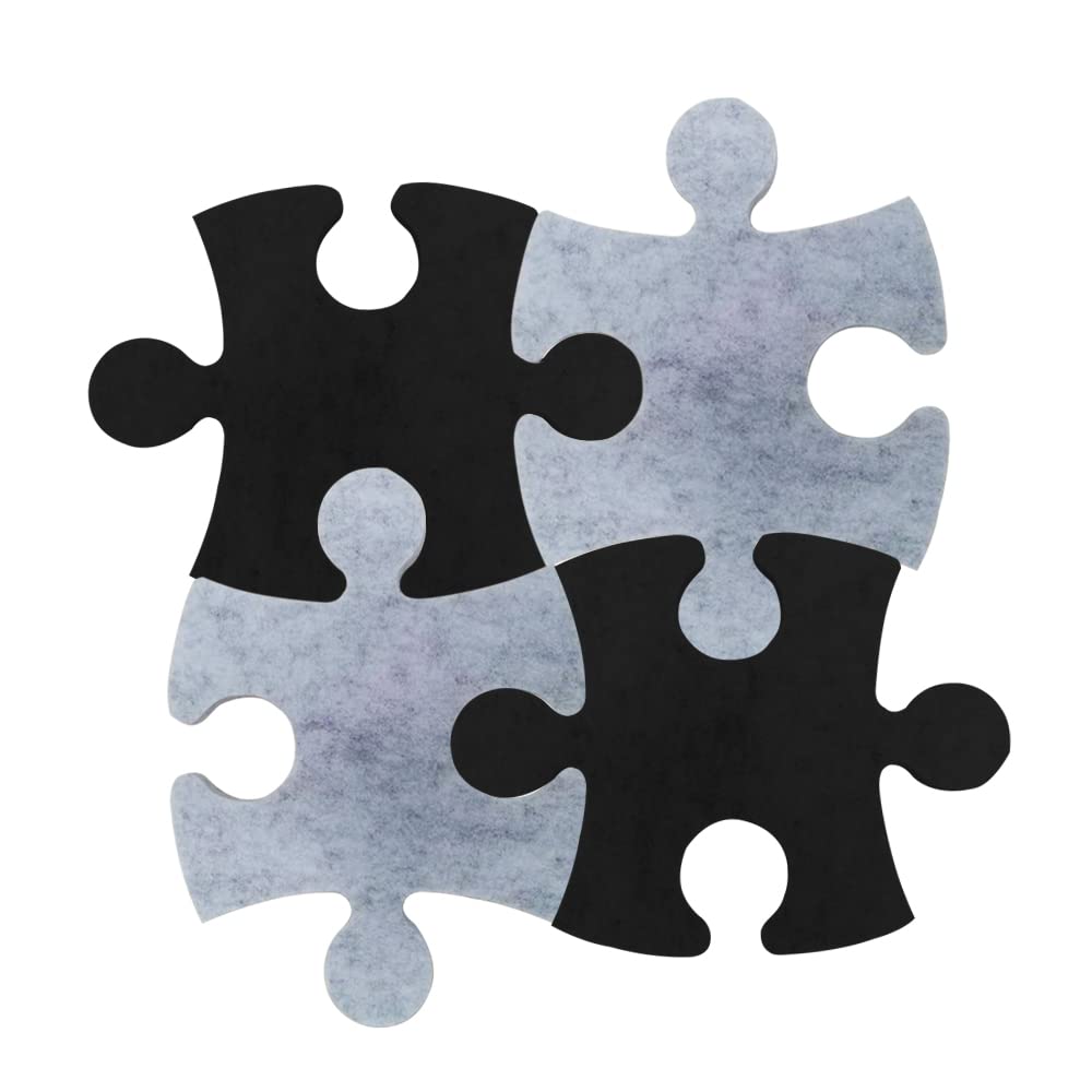 Buy Felt Cork Board Tiles, 4 Pieces Felt Bulletin Board Puzzle Shape