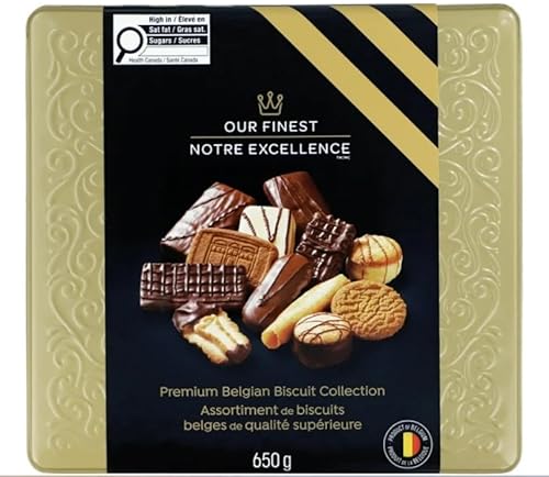 Generic - Premium Belgian Assorted Chocolate Biscuit Collection Gift Box, 650g – Dark, Milk & White Chocolate Cookies, Elegant Treats for Gifting