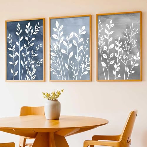 Image of kotart Floral Art Home Decoration for Wall Decor | Aesthetic Paintings With Frame For Living Room Bed Room Hotel Wall Decor Digital Reprint Set of 3 (14x20 Inch)