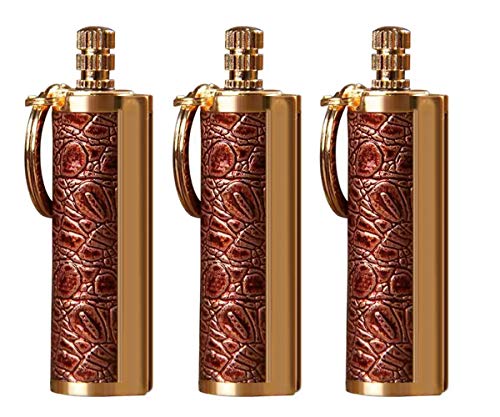 no-branded 3 Pack Dragon's Breath Immortal Lighter, Keychain Flint Metal Matchstick Fire Starter, Permanent Match for Emergency Survival Mountaineering Camping Hiking (Fuel Not Included) (red)