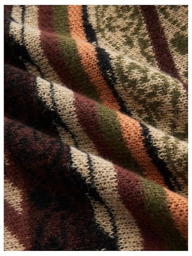 SHENHE Women's Bell Sleeve Crew Neck Tribal Striped Sweater Hippie 70s Vintage Cropped Sweater4