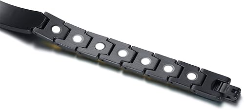 Miniatura 4 de XUANPAI Pulseras de alerta médica para hombres y mujeres con grabado gratuito ajustable de acero inoxidable para emergencias médicas de