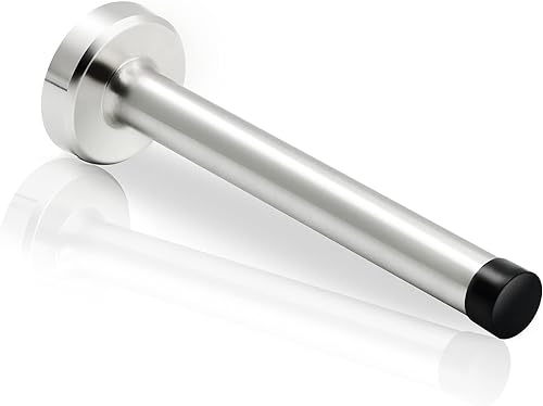 Tope de puerta, tope de puerta de 5 pulgadas de largo montado en la pared, zócalo de acero inoxidable satinado cepillado, puntas de parachoques,