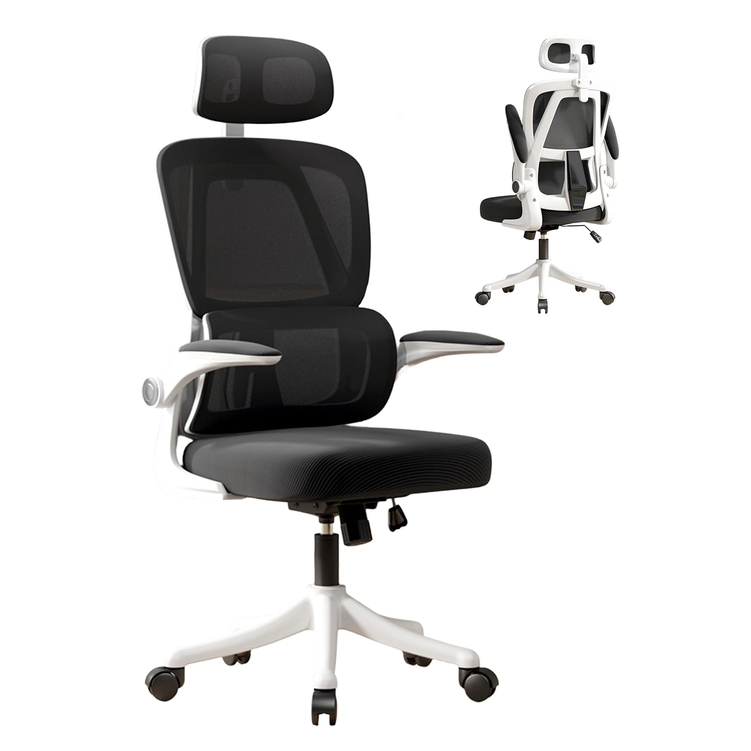 This Ergonomic Mesh Office Chair with Lumbar Support is 40% off with code `RJVTQBVT` + 27% off coupon at checkout!! — deal on Shopping With Noya