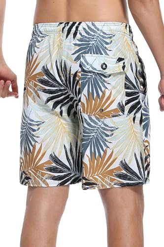 AXESEA Men's Swim Trunks Elastic Quick Dry with Pockets Swimwear Bathing Suits No Mesh Lining Beach Shorts4