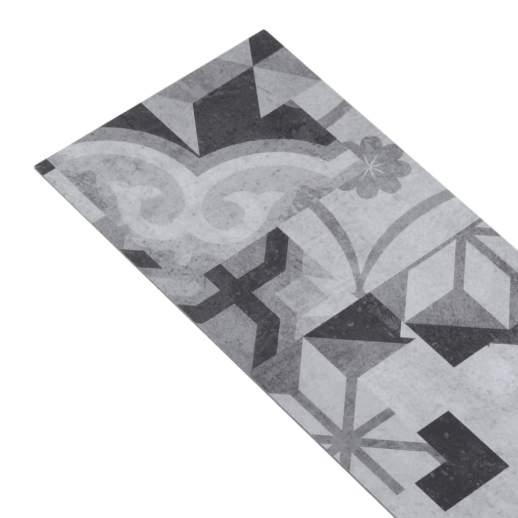 vidaXL Lamas para Suelo Baldosa Azulejo Salón Cocina Antiestático Ignífugo Impermeable Antideslizante de PVC Autoadhesivas 5,21m² 2mm Estampado Gris