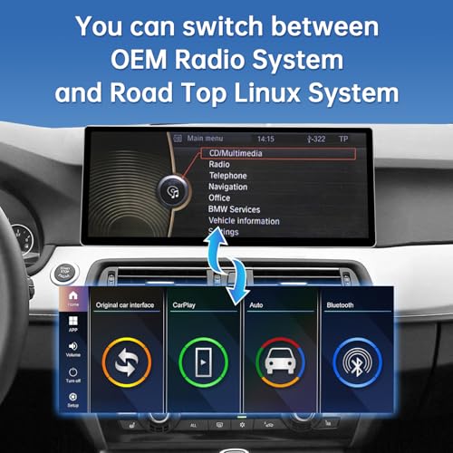 Road Top pantalla CarPlay 12.3 para BMW 5 Series F10/F11 miniatura 4