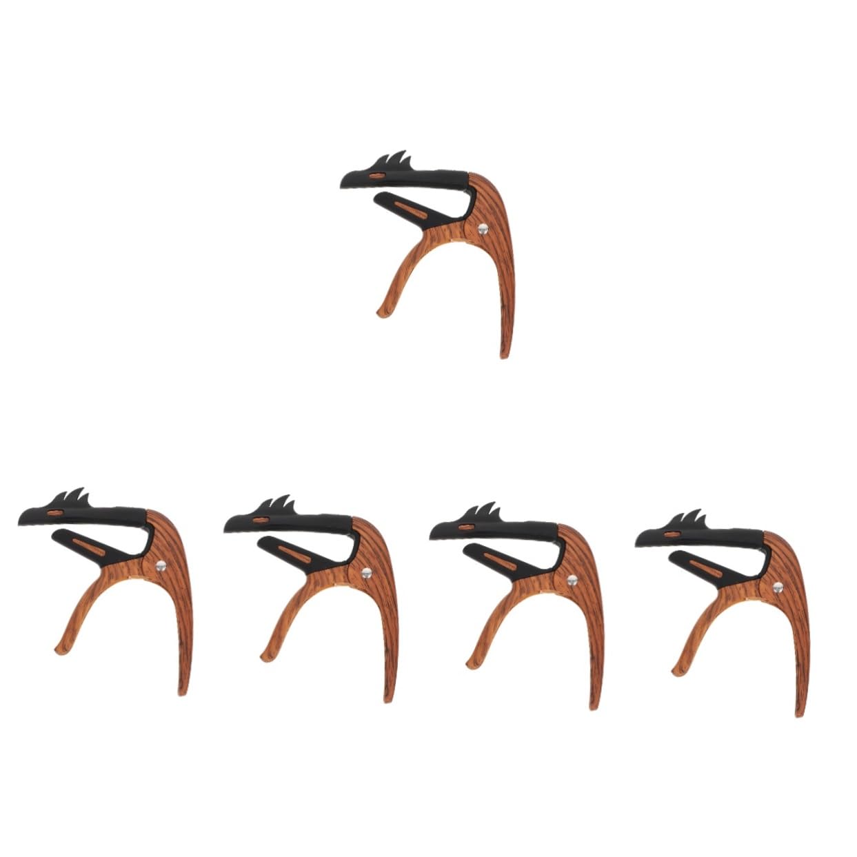 Toyvian 5 szt. kapodaster gitarowy capo narzędzie do ukulele, klips do gitary, tuner skrzypiec, ukulele banjo, przydatne kapodastry, profesjonalne części gitarowe wrażliwe