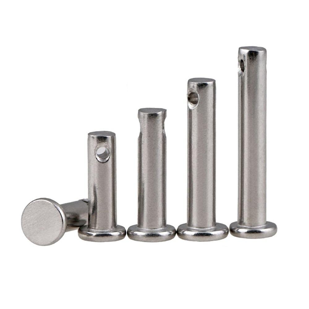 304 Edelstahlstift, M3 M4 M5 M6 M8 M10 M12, Flachkopf mit Lochkreisstift, Positionierstift, Pin-M6 * 100 [4 stücke 304 Edelstahlstift, M3 M4 M5 M6 M8 M10 M12, Flachkopf mit Lochkreisstift, Positionierstift, Pin-M6 * 100 [4 stücke