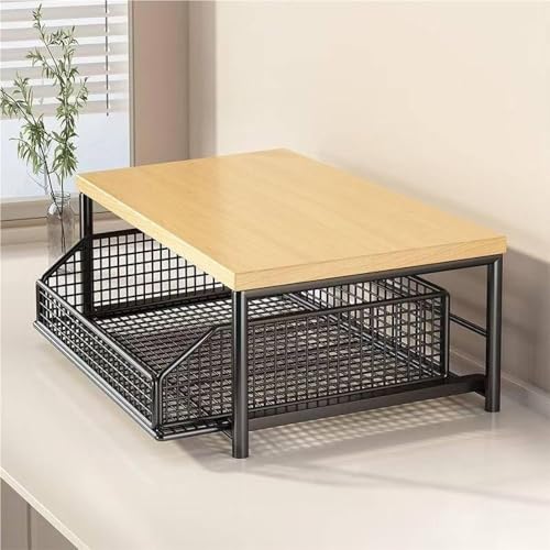 Carro De Cocina De Dos Niveles Organizador Para Máquina De Café Con Cajones Deslizantes Estante De Almacenamiento Para Encimera Soporte Para Microondas De Oficina En Casa Black,A Carro De Cocina De Dos Niveles Organizador Para Máquina De Café Con Cajones Deslizantes Estante De Almacenamiento Para Encimera Soporte Para Microondas De Oficina En Casa Black,A