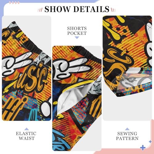 ZZKKO Bright Graffiti Pattern Boys Pants for Kids Jogger Pants with Pockets S-XL4