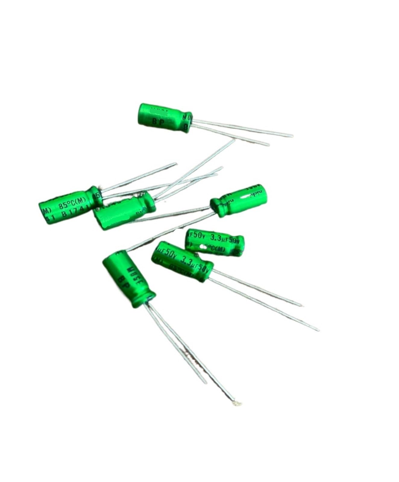 LEOTNNDQ 10pcs 3.3UF 50V BP50V3.3UF 5 * 11 copper foot audio capacitor