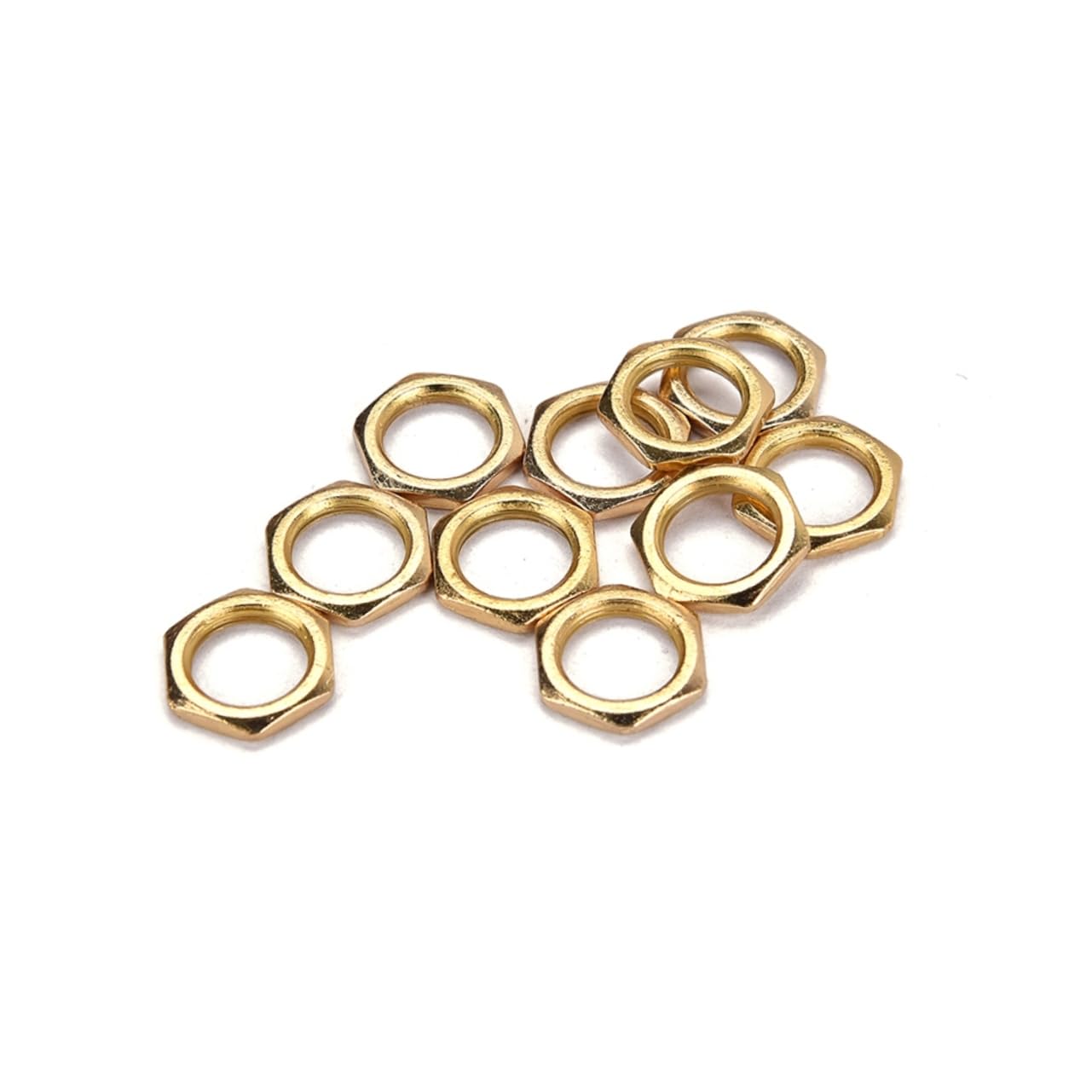 JOINPAYA 50 Pcs Zinc Alloy Fine Tooth Nut for Electric Guitar Bass Socket Jack Nuts Zinc Light