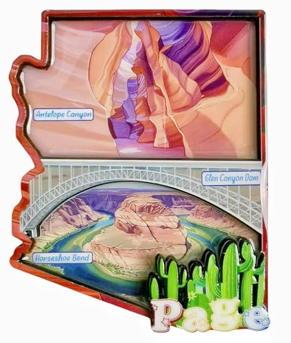 Imán de madera decorativo para refrigerador viaje Antelope Canyon miniatura 1