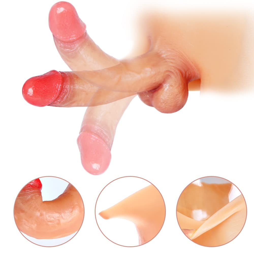Mutandine di guaina dotate di un realistico 20 cm, grandi giocattoli sessuali per adulti con cinghie, ideali per coppie e lesbiche; silicone gode, regalo erotico, guaina realistica gode e