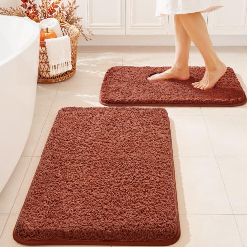 MIULEE Fall Rust Bathroom Rugs Soft Small Microfiber Bath Mat 16x24 Inch by MIULEE - Used condition - Image 7