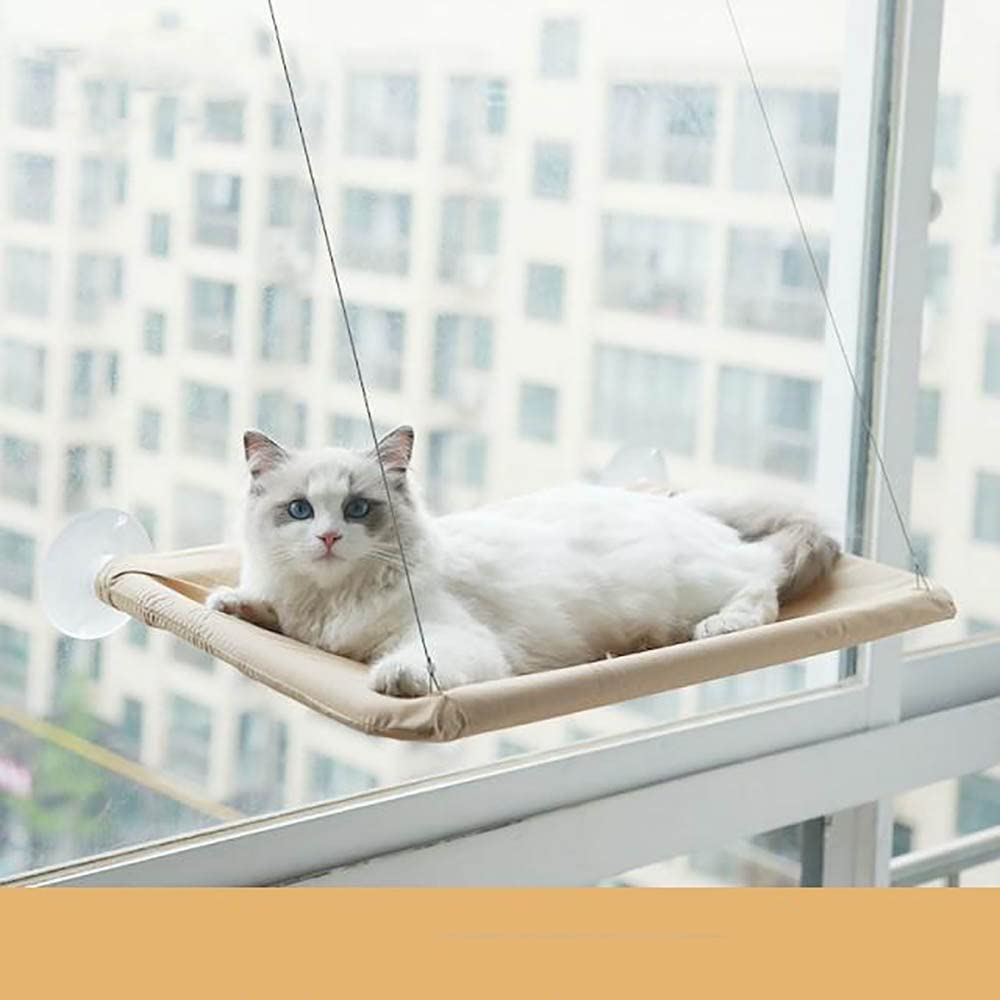 Lit pour siège de chat suspendu kaki pour optimiser l'espace