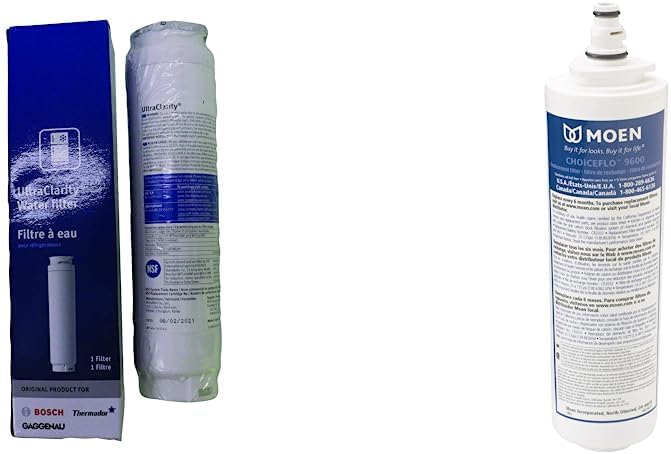 11034152 UltraClarity Water Filter Cartridge & Moen 9601 ChoiceFlo Replacement Water Filter Compatible with Moen Sip Filtered Kitchen Faucets