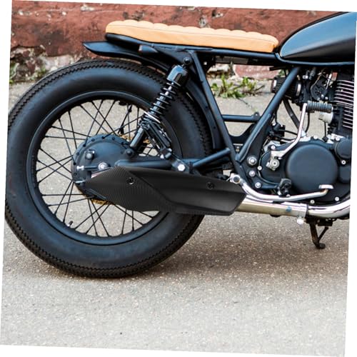 Protector térmico para escape de motocicleta SECFOU accesorio negro de protección calor y ABS 3