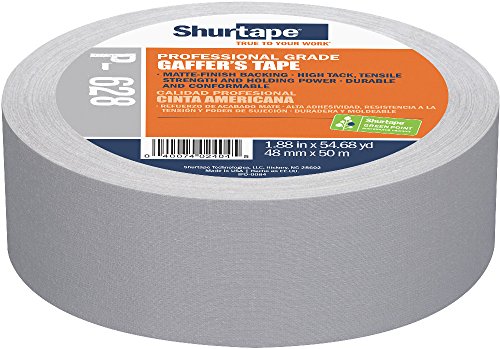 Image of Shurtape P- 628 Professional Grade, Coated Gaffer's Tape, 48mm x 50m, Social Distancing Marking, Gray, 1 Roll (118267)