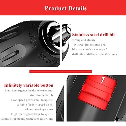 Schlag-Akku-Bohrschrauber Elektro-Schraubendreher Haushalt 12VF Elektro-Bohrmaschine Elektrowerkzeug-Set – Bild 4