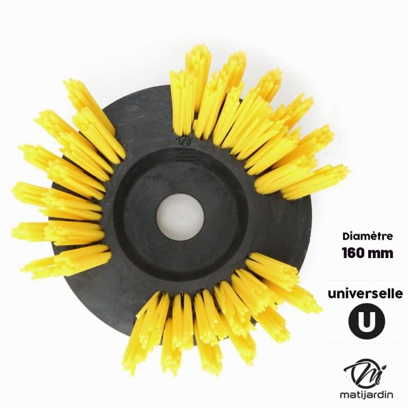Matijardin - Tête brosse désherbage débroussailleuse Universelle nylon Rilsan jaune