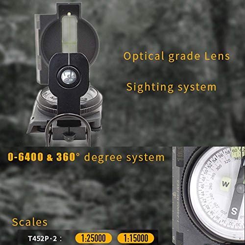 Brújula militar KanPas con inclinómetro y visor miniatura 5