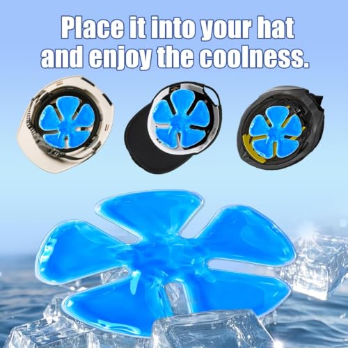 Image of Head Gel Ice Pack for Helmets,Head Gel Ice Pack, Helmet Ice Packs, Used for Catcher Helmets,Relieve Summer Heat and Keep Cool, Reusable Cooling Insert for Outdoor Sports, Riding (2PCS) (Blue 3)
