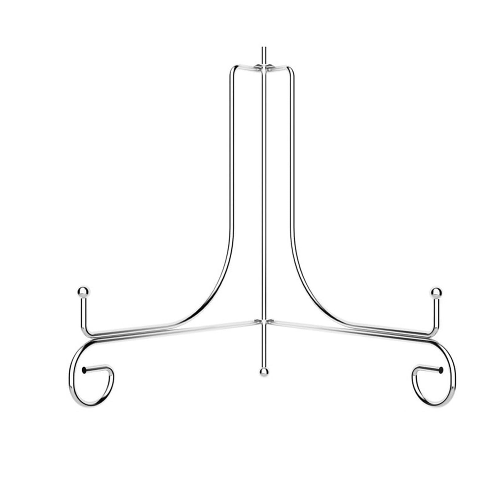 Luoaxinn Silver 12Inch Metal Display Stand Foldable Plate Stands Iron 4 6 8 10 12Inch Display Stand Solid Book Holder Bowl Picture Frame