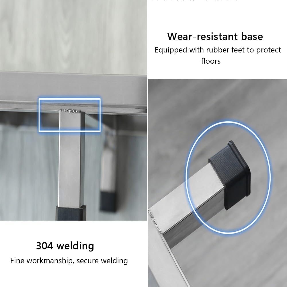 Stainless Steel Work Platform, Raised Base for Air Conditioner, Storage Pallet Pad Board Rack for Washer/Fridge(50x50x20cm)