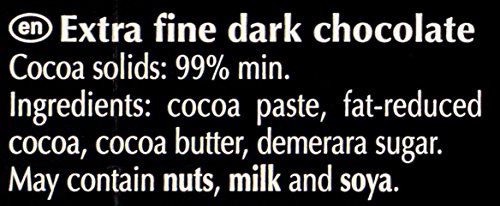 Lindt - Tablette 99% de Cacao EXCELLENCE - Chocolat Noir - 50g (Lot de 2)