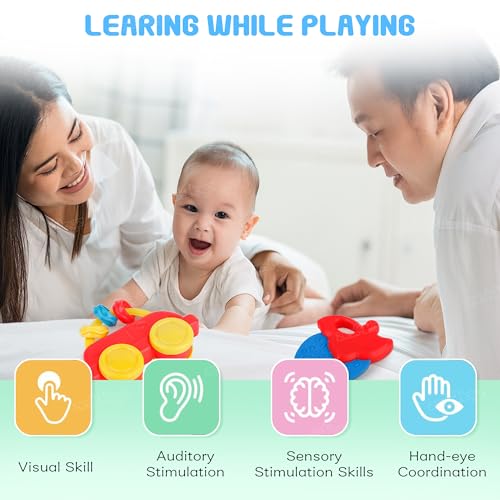 Image of Zest 4 Toyz Baby Rattle Toy For Toddlers 6 Piece Colorful Musical Rattles for Newborns BPA free Non Toxic Safe for Kids Rattle Toys Gift Pack for Babies Infants Toddlers Early Learning & Play Multicolor