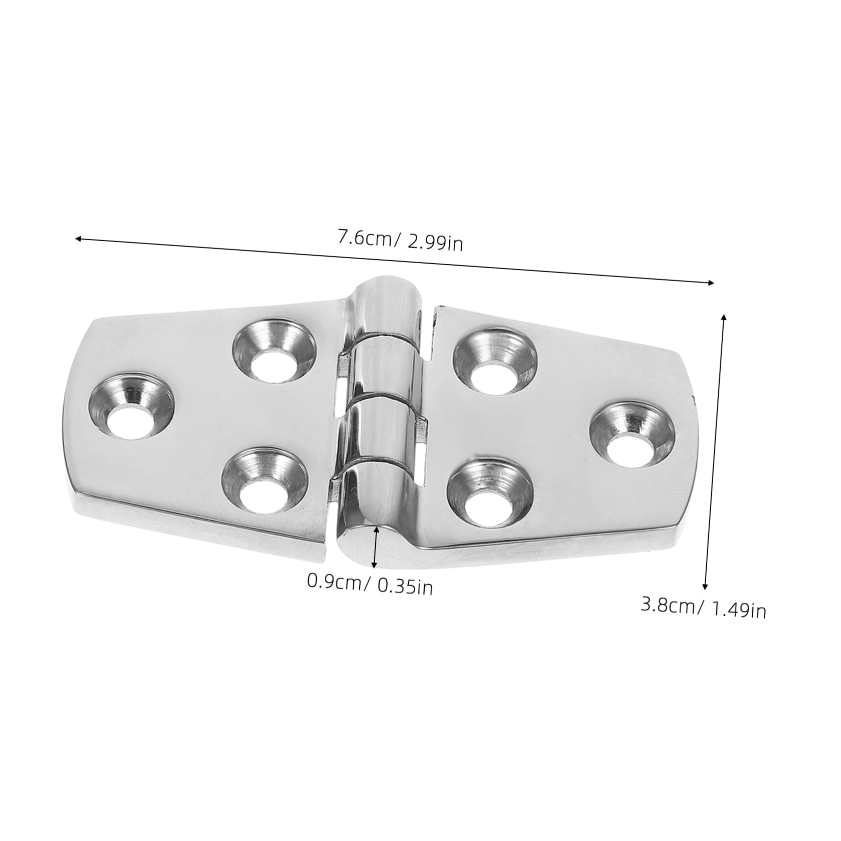 SOLUSTRE Boat Hardware 4pcs Stainless Steel Marine Hinge Marine Grade Yacht Hinge Heavy Duty for Hatch Fence Door