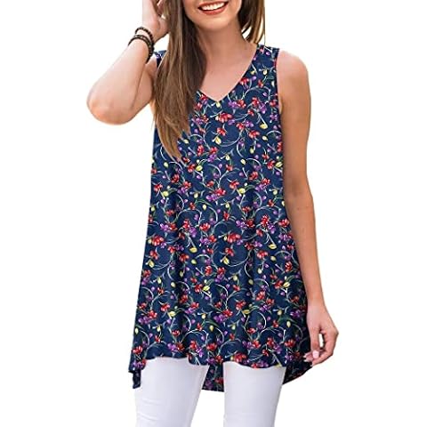 POPYOUNG Women's Summer Tunic Top Cover