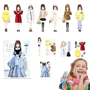 Kioriur Magnetische Anziehpuppen Stickerbuch