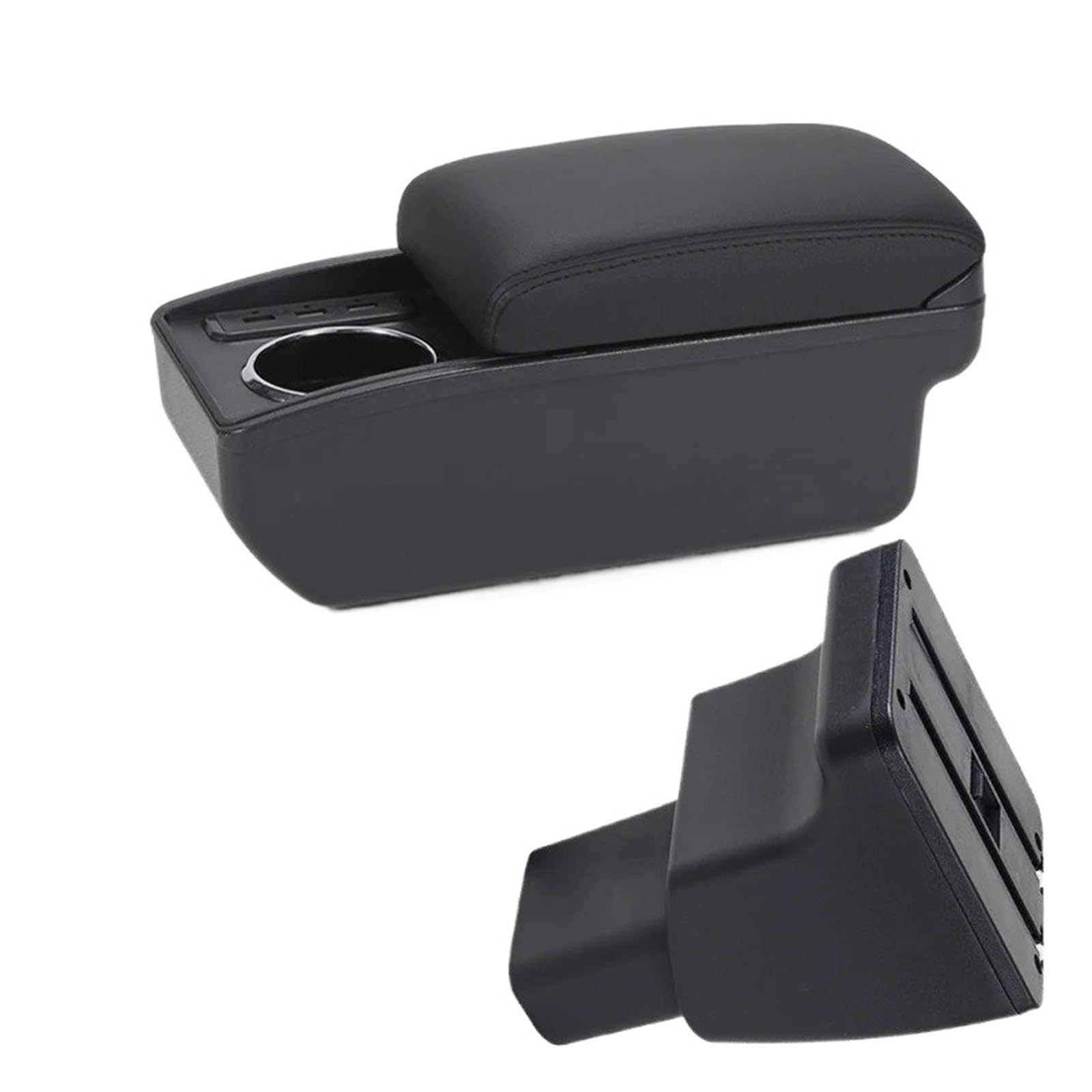 Hguvsjd Armrest Box For Hyundai I10 Armrest Central Storage Box Interior Dedicated Retrofit Parts Accessories Car Armrests(B Black line 6USB)