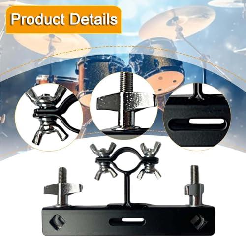 Bass Drum Cowbell Holder Clamp Cowbell Mounting Bracket Metal Support Replacement, Style A miniatura 5
