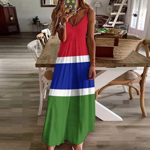 Robe femme drapeau gambien grande taille fluide et légère