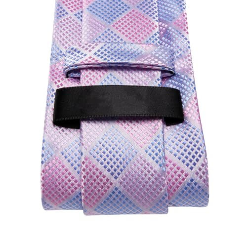 Image of Dubulle Mens Paisley Striped Tie Woven Necktie for Men and Handkerchief Cufflinks Set Wedding Formal Business