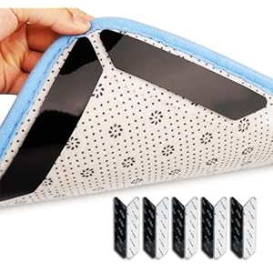 Rug Gripper 10 Pcs – Washable & Reusable Rug Grippers for Laminate Floor – Anti Slip Rug Underlay – Rug Grippers from Rug to Carpet